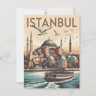 Istanbul Vintag Postkarte