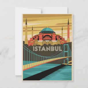 Istanbul Vintag Postkarte