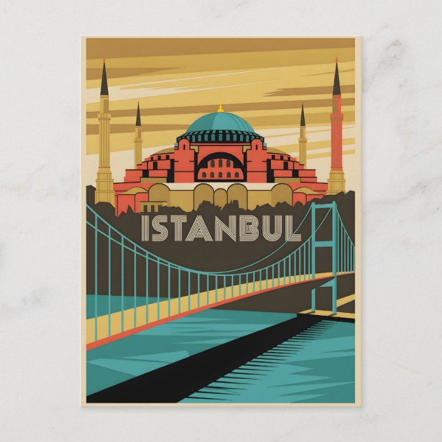 Istanbul Vintag Postkarte (Vorderseite)