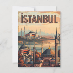 Istanbul Vintage Postkarte