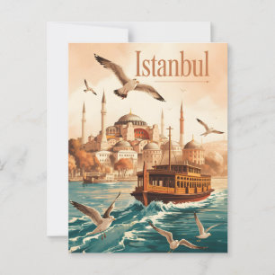 Istanbul Vintage Postkarte