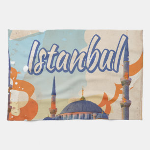 Istanbul Vintage Reiseplakat Geschirrtuch