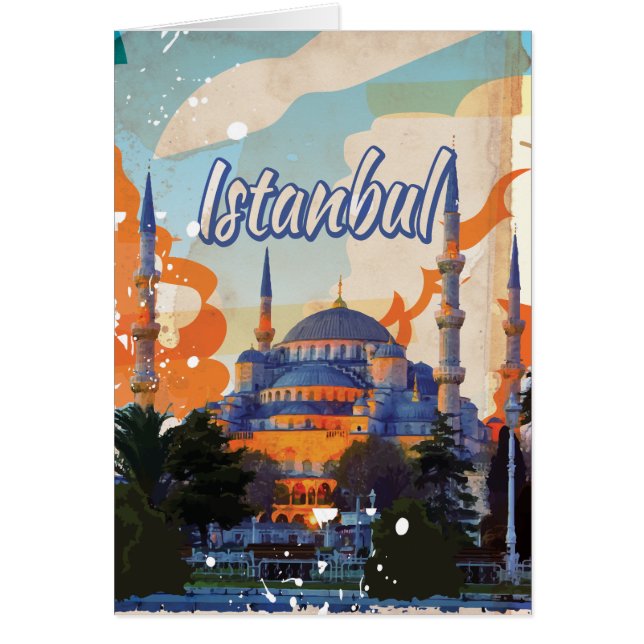 Istanbul Vintage Travel Poster (Vorne)