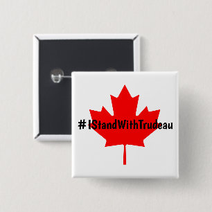 #IStandWithTrudeau Hashtag Trudeau Liberals Kanada Button