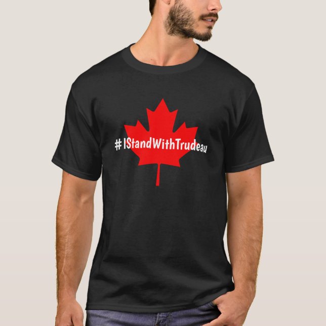 #IStandWithTrudeau Hashtag Trudeau Liberals Kanada T-Shirt (Vorderseite)