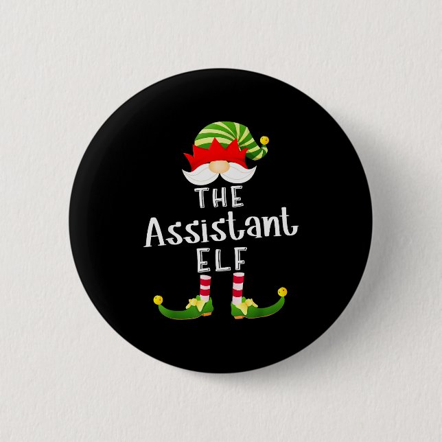 Istant Elf Group Christmas Funny Pajama Party  Button (Vorderseite)