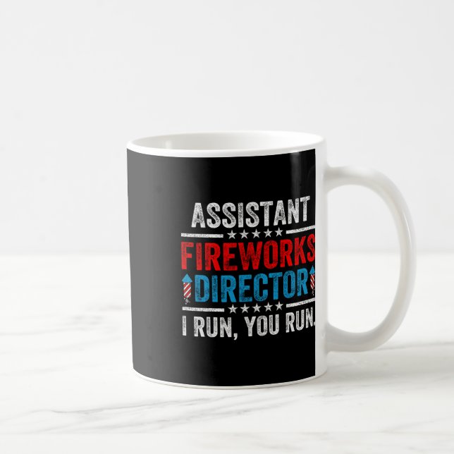 Istant Fireworks Director Funny 4. Juli Men Wo Kaffeetasse (Rechts)
