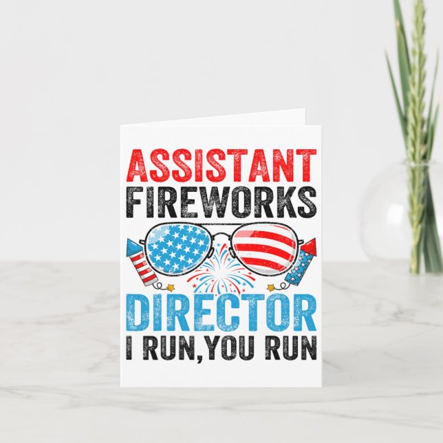 Istant Fireworks Director Funny 4. Juli Men Wo Karte (Vorderseite)