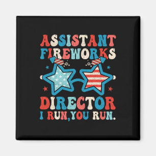 Istant Fireworks Director Funny 4. Juli Men Wo Magnet