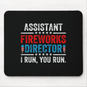 Istant Fireworks Director Funny 4. Juli Men Wo Mousepad