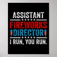 Istant Fireworks Director Funny 4. Juli Men Wo