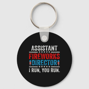 Istant Fireworks Director Funny 4. Juli Men Wo Schlüsselanhänger