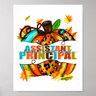 Istant Principal dankbar dankbar gesegnet Herbst Poster