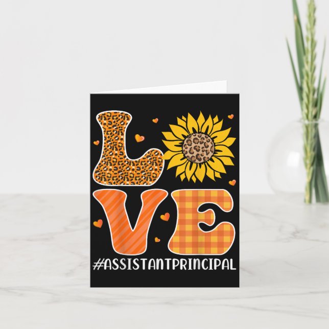 Istant Principal Liebe Fall Pumpkin Leopard Hallow Karte (Vorderseite)