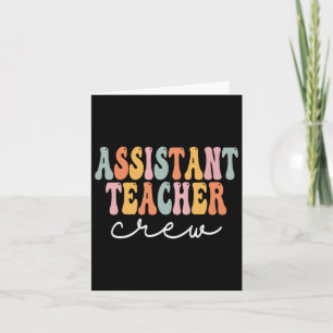 Istant Teacher Crew Retro Groovy Erster Tag von Sc Karte