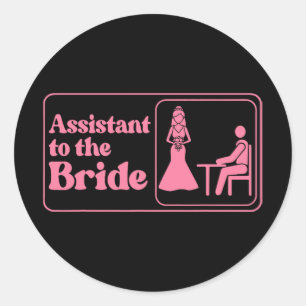 Istant zum Junggeselinnen-Abschied Bride Pink Runder Aufkleber