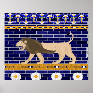 Istar Gate Lion Wall Print Poster