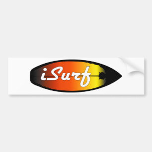 iSurf Surfbrett Autoaufkleber