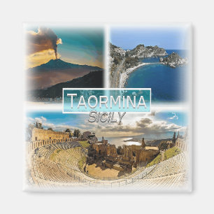 IT3273 Europa, Italien, Sizilien, Taormina, Kühlsc Magnet