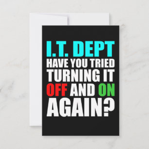 IT-Abteilung Computertechnik-Softwareprogrammierer RSVP Karte