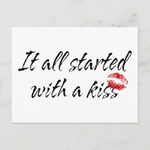 It All Started With A Kiss Maternity Postkarte