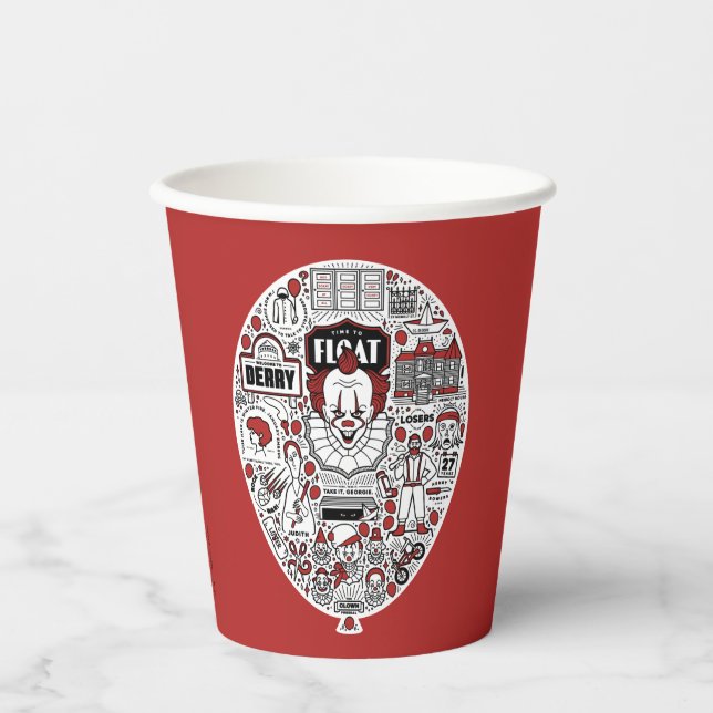 IT Balloon Doodle Art Pappbecher (Vorderseite)