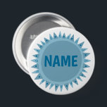 IT Blue Sunshine Name Tag Button<br><div class="desc">Dekorieren Sie Ihr Outfit mit diesem coolen Kunstknopf. Macht ein großartiges Geschenk! Sie können ihn anpassen und auch Text hinzufügen. Karo in meinem Shop für viel mehr Farben und Muster! Lass mir Bescheid,  wenn du auch etwas Gewohntes willst.</div>