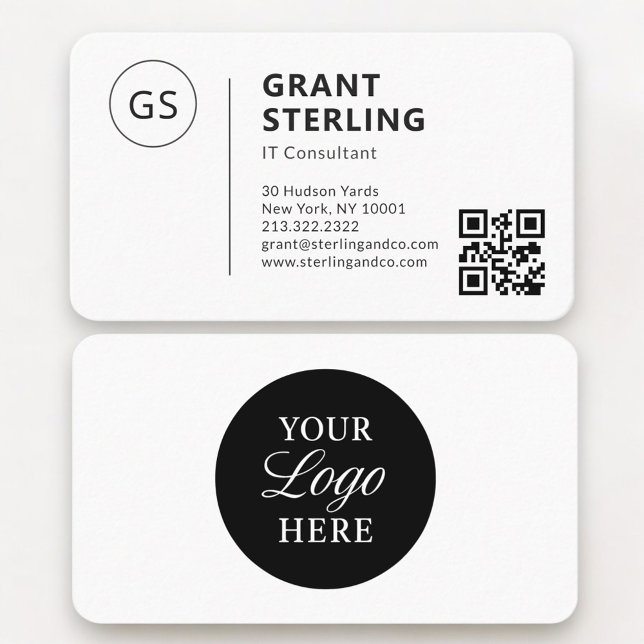 IT Consultant QR Code Logo Professional Visitenkarte (Von Creator hochgeladen)