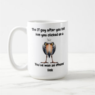 IT erkennt, dass du der Grund bist, warum das ganz Kaffeetasse