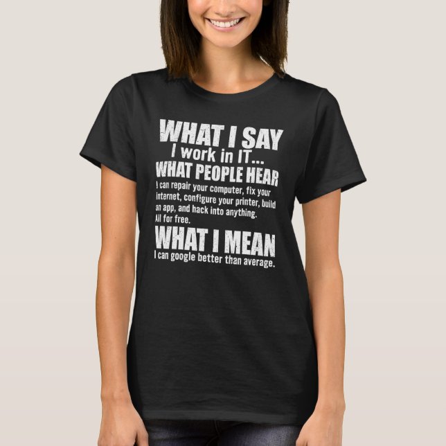 IT-Experte Computer-Nerd Helpdesk IT-Techniker Su T-Shirt (Vorderseite)
