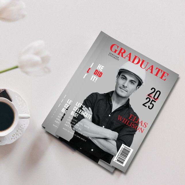 IT-Fachzeitschrift Foto Abschluss Einladung (Von Creator hochgeladen)