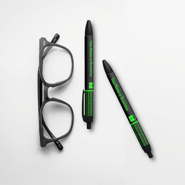 IT-Geschäft: Sichere digitale Daten und Zeroes Kugelschreiber (Von Creator hochgeladen)