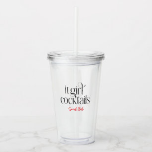 It Girl Cocktails Social Club Tumbler Acryltrinkbecher
