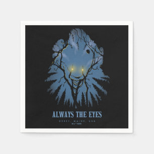 IT immer die Augen pareidolischen Baumhaufen Serviette
