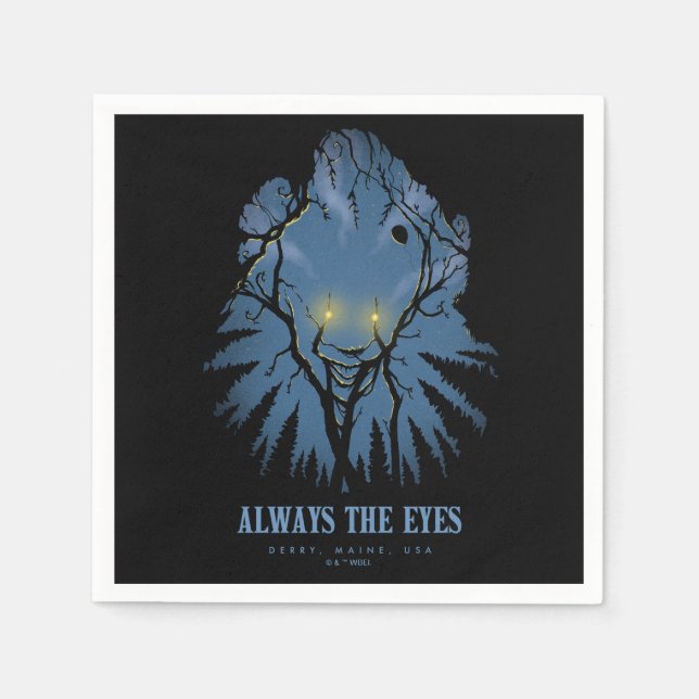 IT immer die Augen pareidolischen Baumhaufen Serviette (Vorderseite)