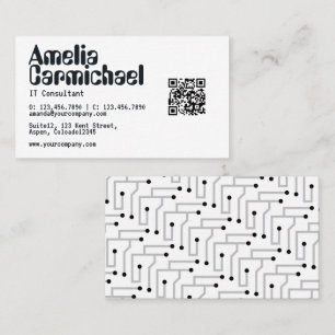 IT Informationstechnologie-Berater QR-Code Visitenkarte
