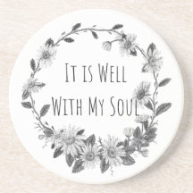 It Is Well With My Soul Keepsake Stone Coaster