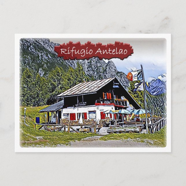 IT Italien - Alphütte Antelao - Postkarte (Vorderseite)