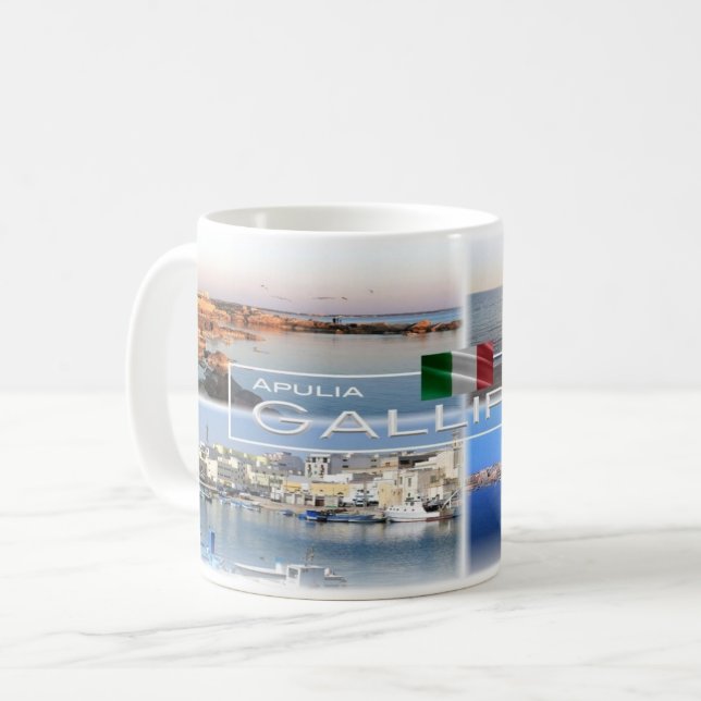 IT Italien - Apulien - Gallipoli - Salento - Kaffeetasse (Vorderseite Links)
