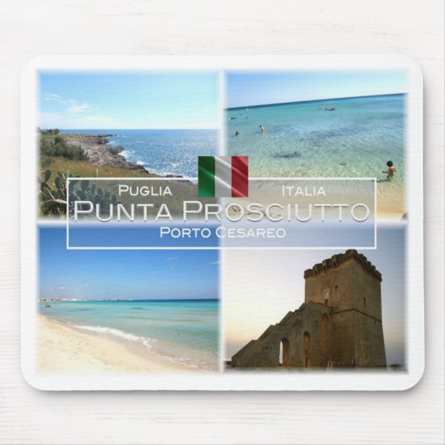 IT Italien - Apulien - Punta Prosciutto - Mousepad (Vorne)