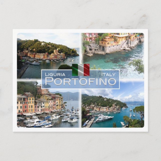 IT Italien - Ligurien - Portofino - Postkarte (Vorderseite)