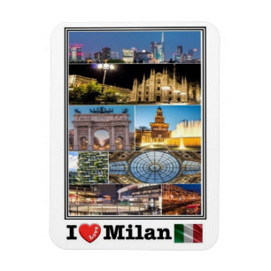 IT Italien - Mailand - I Liebe Mosaic - Magnet