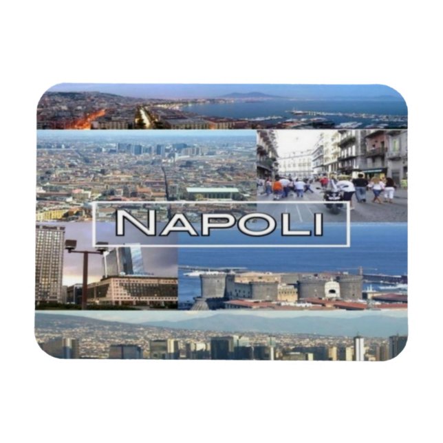 IT Italien - Napoli - Mosaik - Magnet (Horizontal)