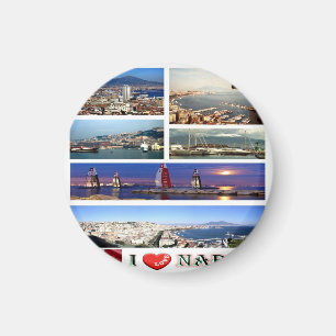 IT - Italien - Neapel - I Liebe - Collage Mosaik Magnet