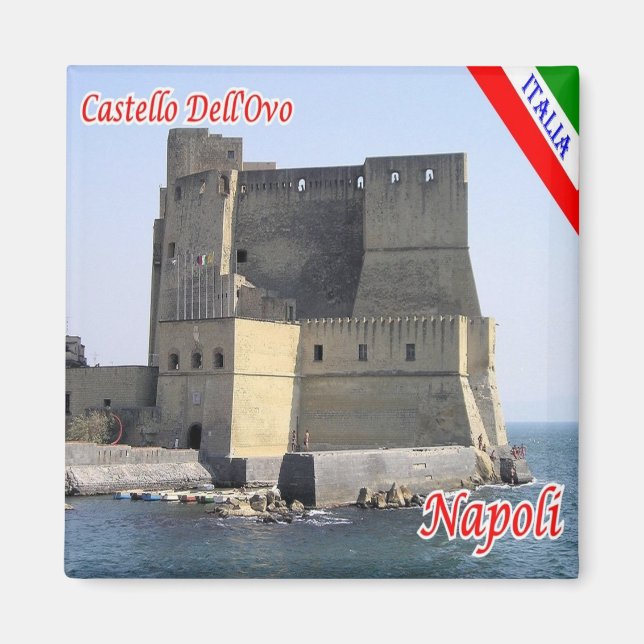 IT - Italien - Neapel - Schloss dell'Ovo Magnet (Vorne)