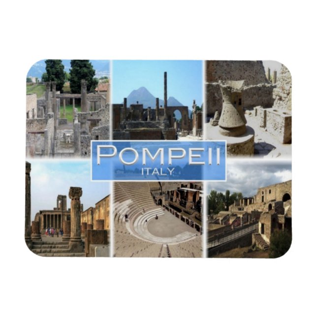 IT Italien - Pompeji Italien - Basilika - Magnet (Horizontal)