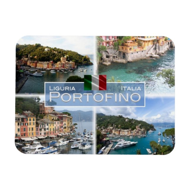 IT Italien - Portofino - Baia - Molo e Scogliera - Magnet (Horizontal)