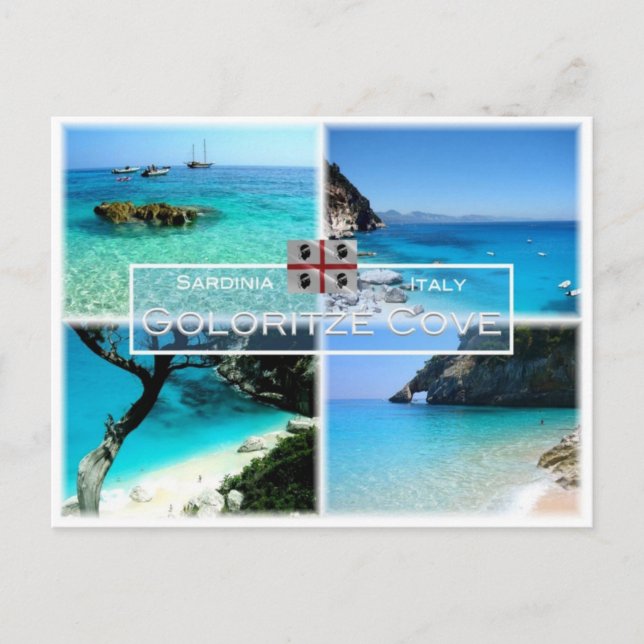IT Italien - Sardinien - Baunei - Coloritzé Cove - Postkarte (Vorderseite)