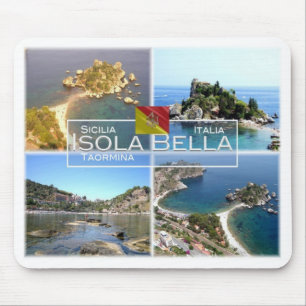 IT Italien - Sicilia - Taormina - Isola Bella - Mousepad
