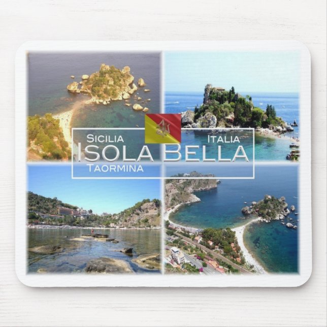 IT Italien - Sicilia - Taormina - Isola Bella - Mousepad (Vorne)
